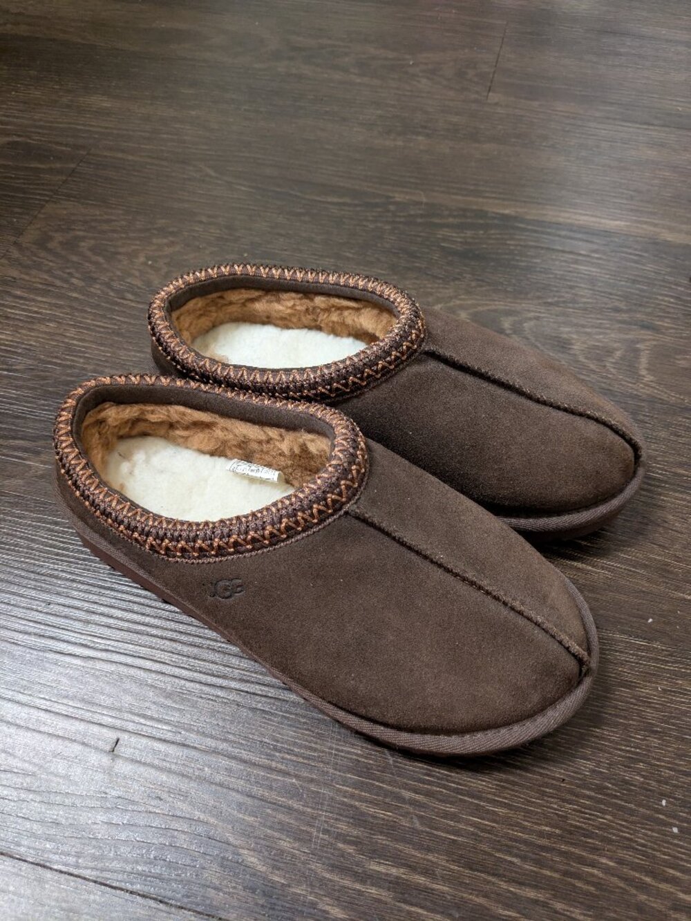 UGG Tasman Slippers women's size 7 brown burnt cedar suede NWOT